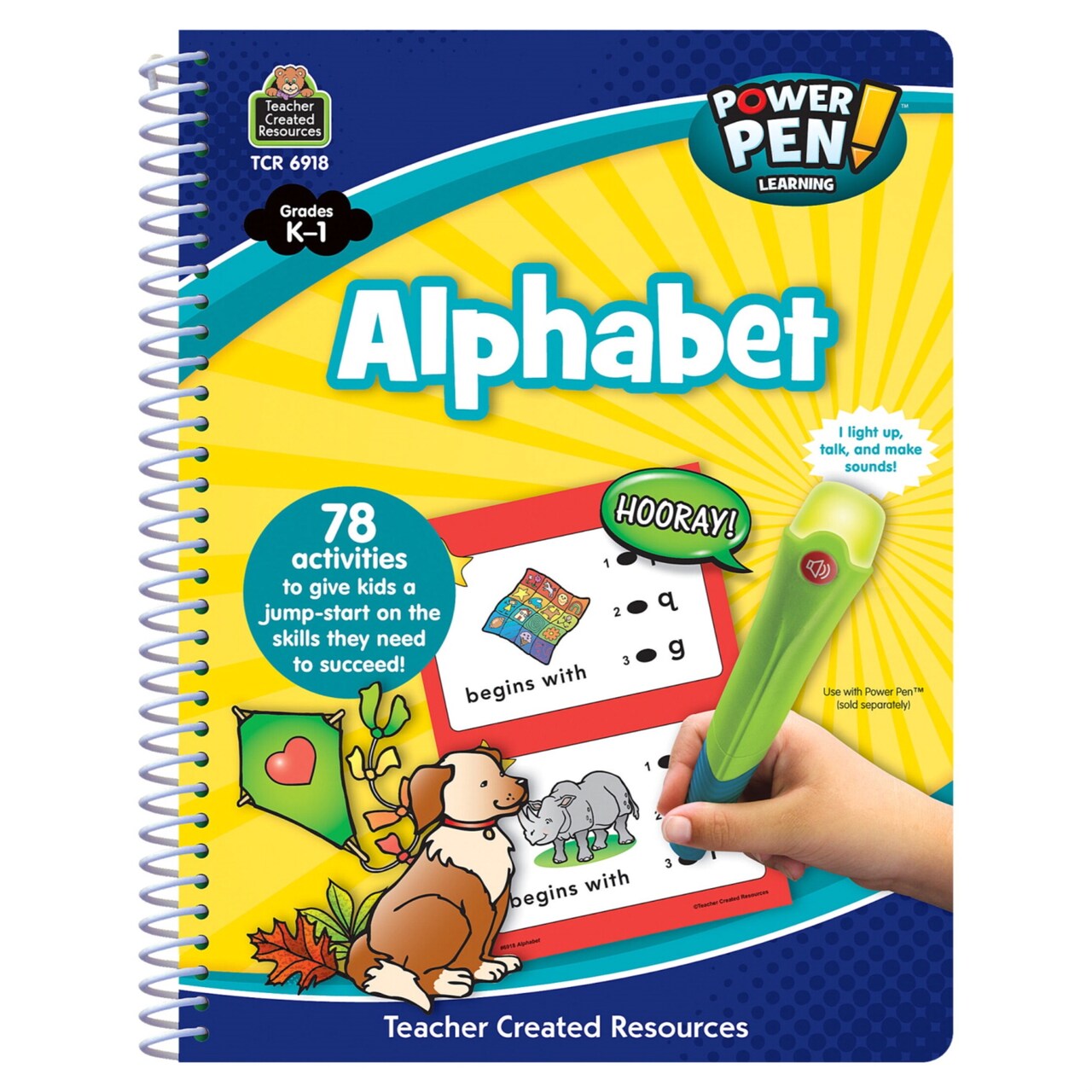 Teacher Created Resources Power Pen Learning Book, Alphabet, Grades K to 1
